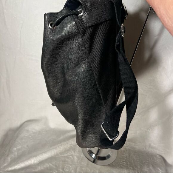 Cole Haan Black Pebbled Leather Backpack - Picture 6 of 16